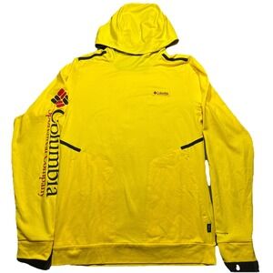 Columbia Disney Mickey Mouse Collection Mens Yellow Pullover Hoodie Size XS